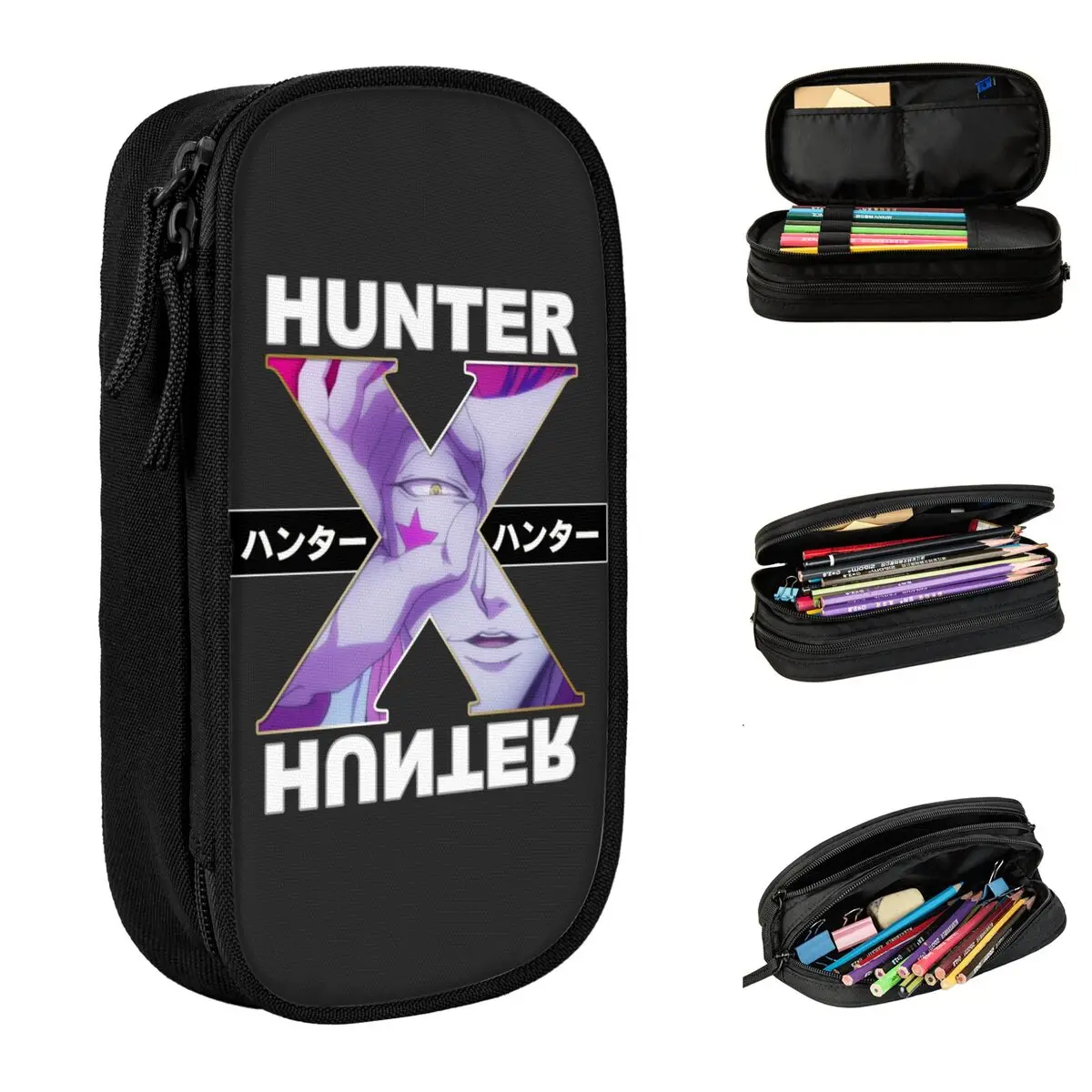 

Hunter X Hunter Hisoka (2) Pencil Case Creative Pen Holder Bags Student Large Storage School Supplies Cosmetic Pencilcases