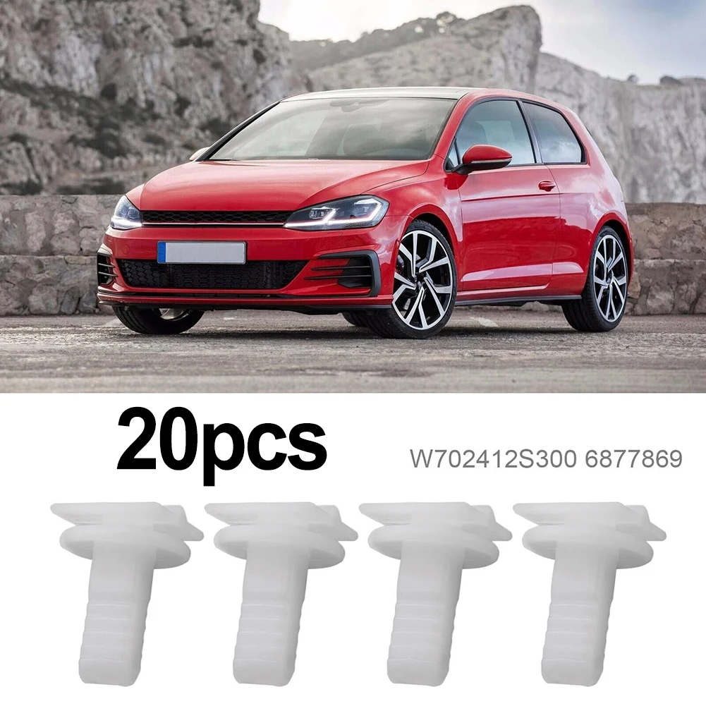 

20Pcs Car Windshield A Pillar Fixed Clips Whtie Plastic Fasteners For Ford-Fiesta/-Focus/-Mondeo #1020193/ 6877869/ W702412-S300