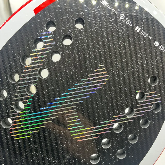 Cwin 2025 Beach Tennis 3K Full Carbon Fiber Rude Face Feminino Raquete Beach Tennis Carbon Frame Professional Masculina 5