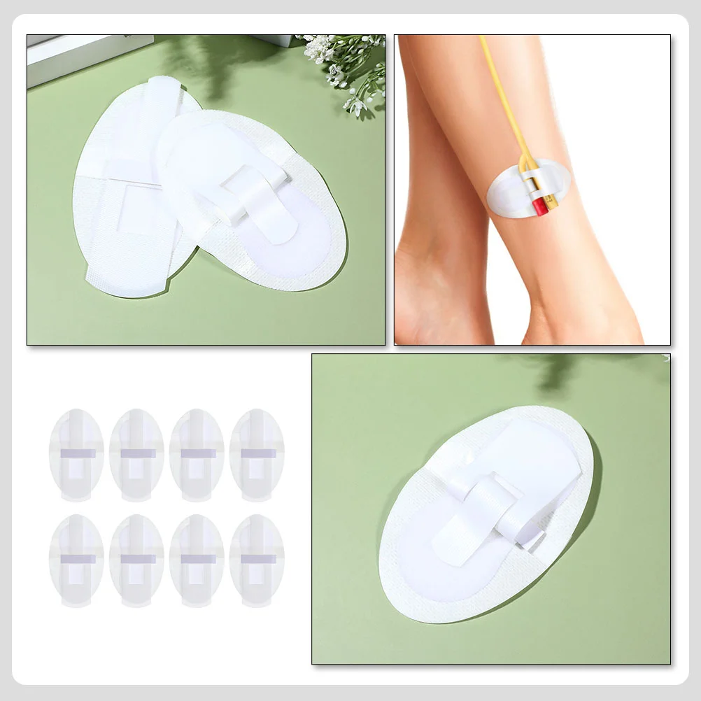 8 Pcs Catheter Fixation Breathable Stabilized Sticker Nail Stickers Stabilization Device Urine Bag Fixing Tapes