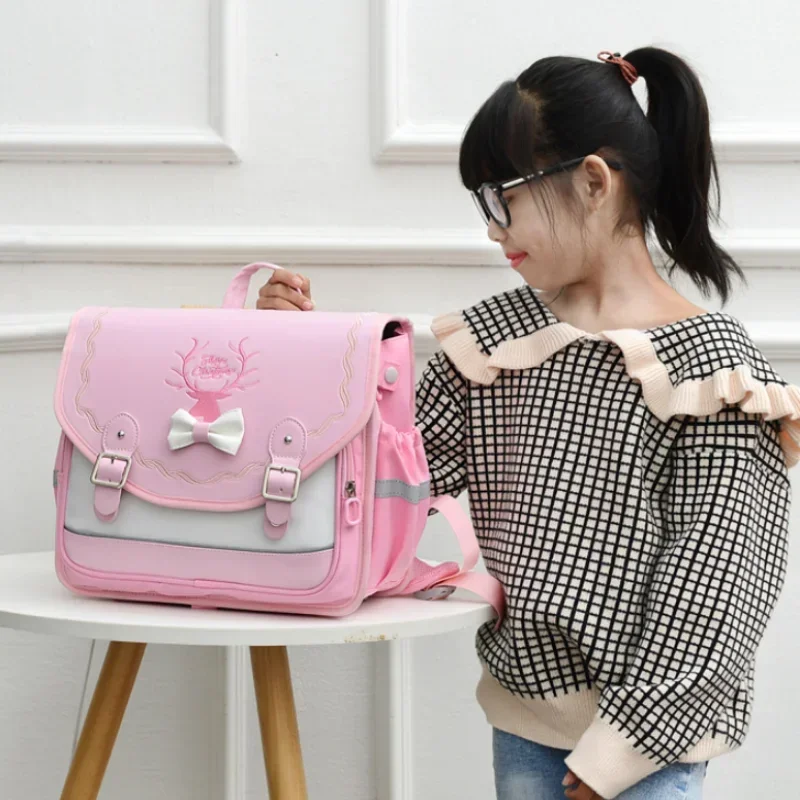 School Bags Girls Orthopedic Backpack Cute Waterproof SchoolBag for Teenage Flip Book Bag Student Grade 1-3 Mochilas Infantil 4