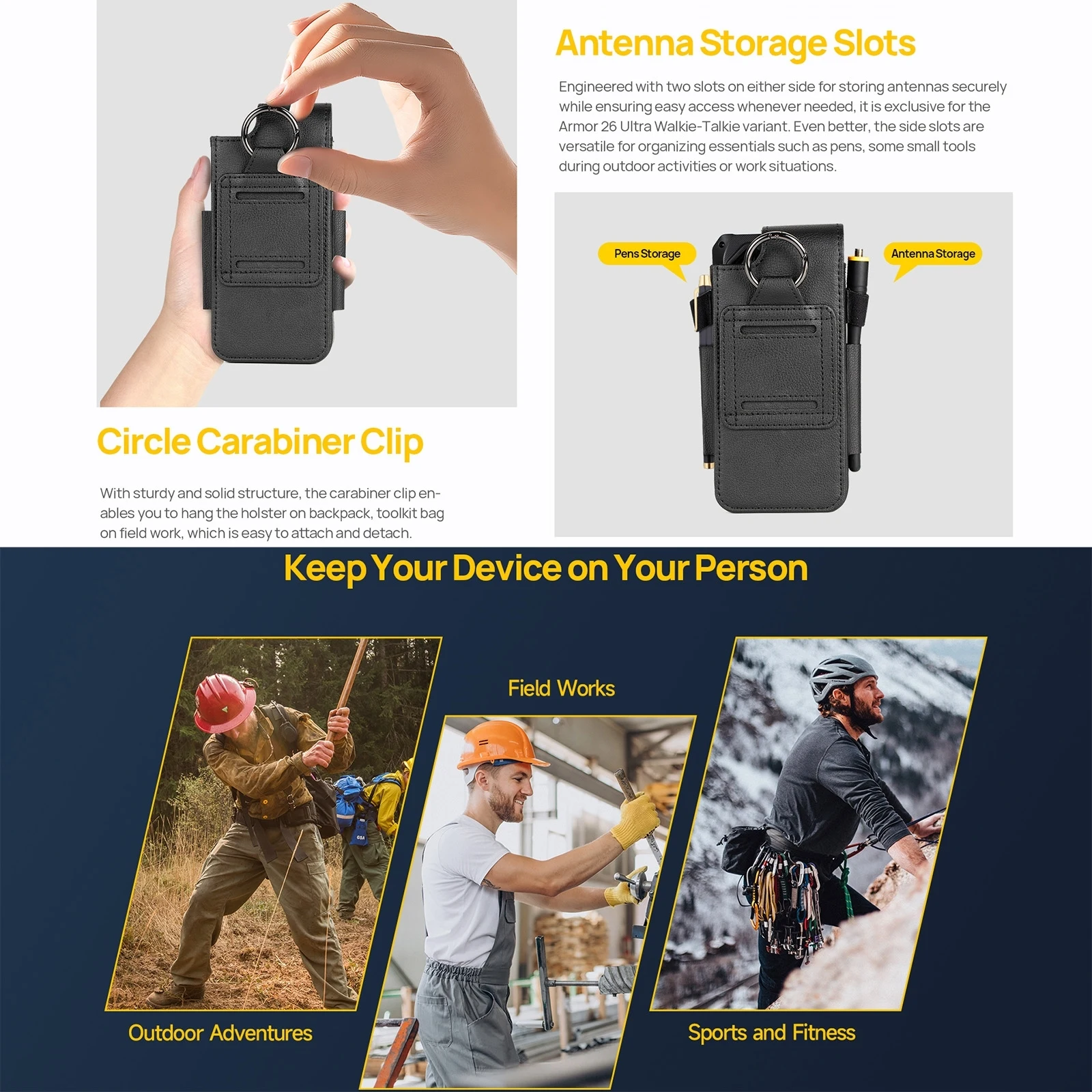 For Ulefone Armor 26 Ultra Phone Pouch Waist Bag Ulefone Armor Holster Multi-Purpose Phone Pouch Waist Bag