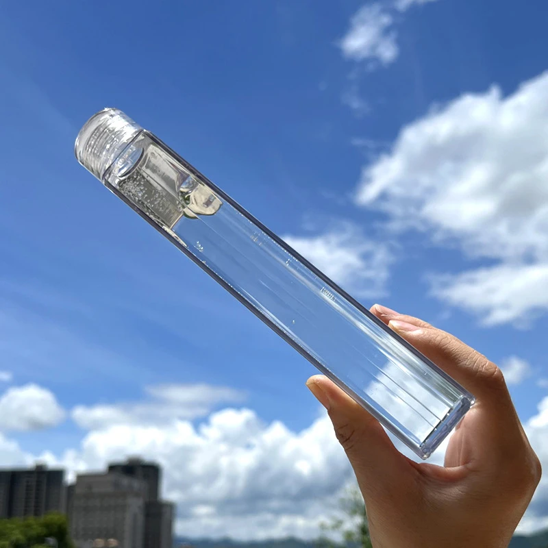 Outdoor Square Water Bottle High Temperature Resistant 500ml Flat Water Cup Transparent Portable