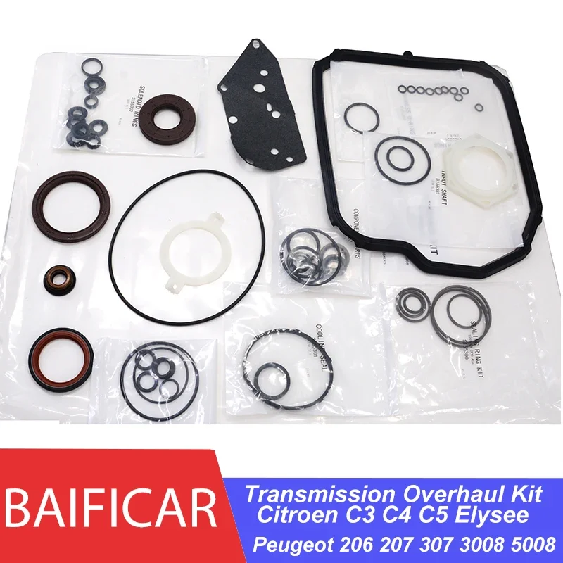 Baificar Genuine DPO AL4 Auto Transmission Master Overhaul Rebuild Repair Kits Half shaft Oil Seal For Peugeot Citroen