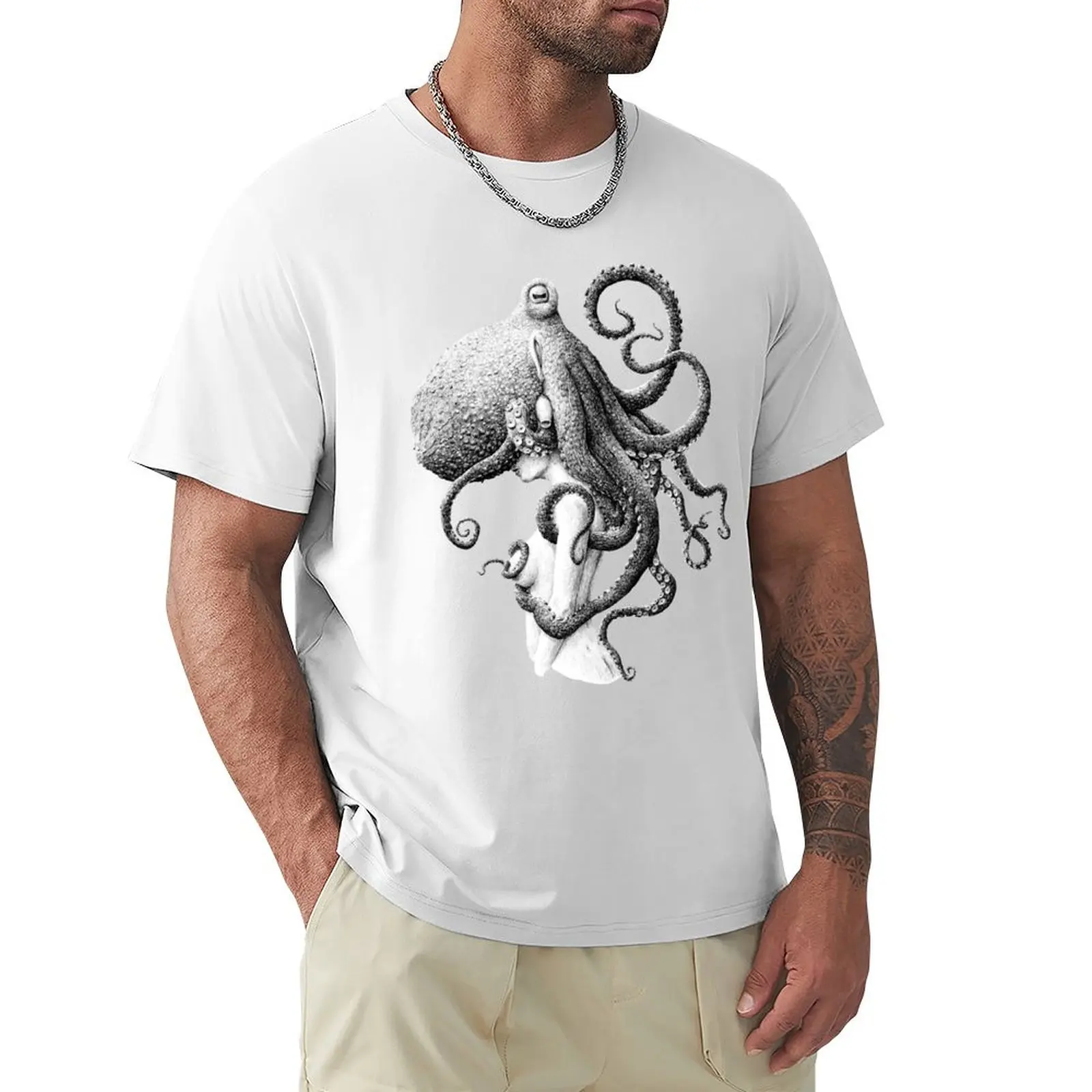 

octopus hairdo T-shirt sports fans quick-drying customs tops workout shirts for men