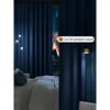 20-30% Sound Insulation Fully Blackout Curtains for Living Dining Room Bedroom Double Sided Linen Cotton Sunshade Customize 3