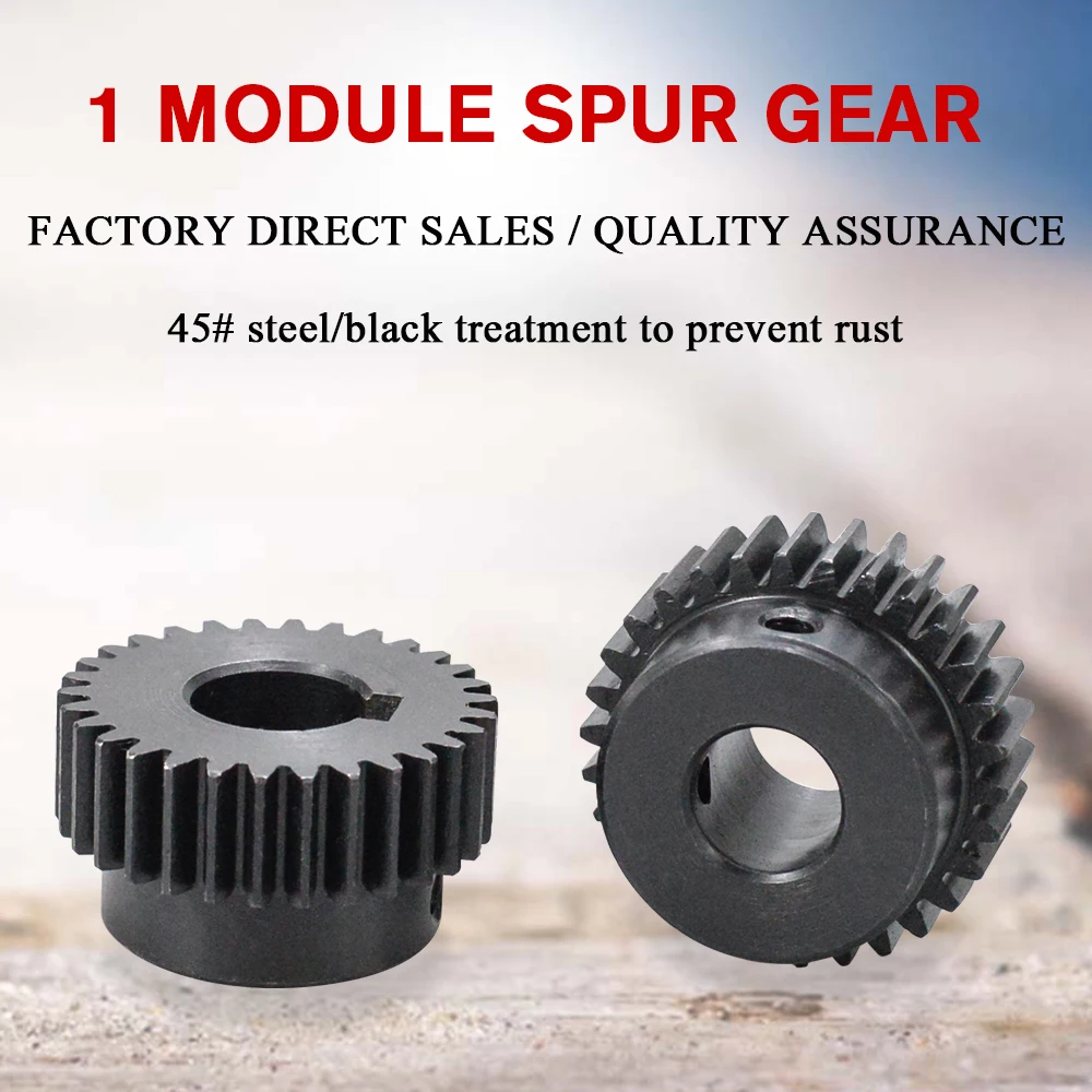 1 piece 1M20T spur gear hole 4/5/6.35/7/8/10/12/12.7 mm motor gear 45# carbon steel material high quality metal for motor