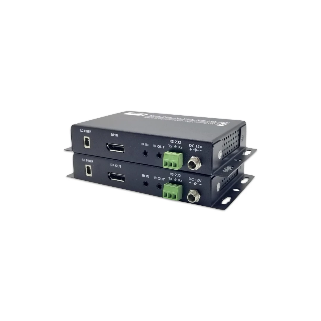 8K DP1.4 To Optical Fiber Converter 7680/4320@60 HZ Long Distance Supports Serial Port Data RS232 sdi to fiber converter long distance with audio data over fiber solution