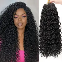 GoGo Curl Crochet cheveux pour femmes noires courte plage Curl bohème Crochet tresses naturel noir vague profonde cheveux synthétiques 1