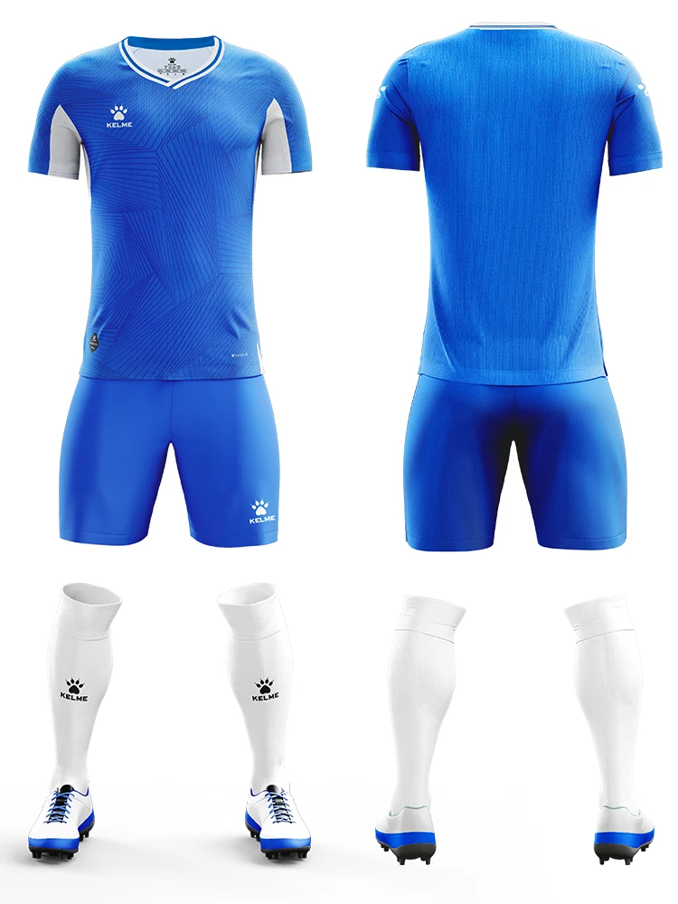 KELME football uniform suit men made match training team uniform sportswear short-sleeved team jersey