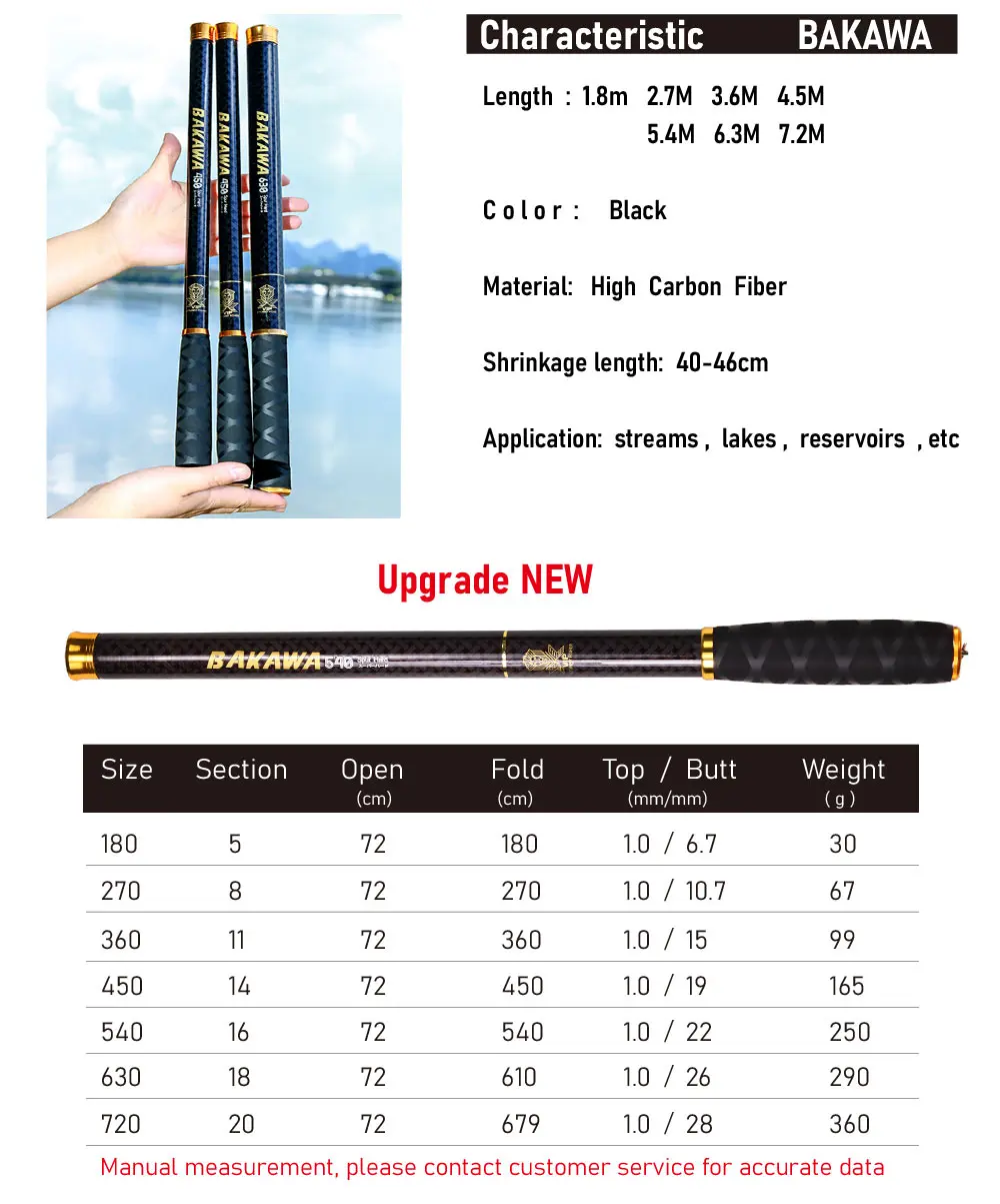 Fishing Rod JOSBY Pesca Carp Fishing Rod 1.8M 2.7M 3.6M 4.5M 5.4M