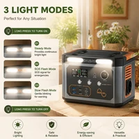Station d'alimentation portable 500W avec kit de panneaux solaires pliables 100W en option, générateur d'énergie à charge rapide, alimentation de grande capacité pour le camping, les voyages, la maison, les camping-cars et les aventures en plein air 6