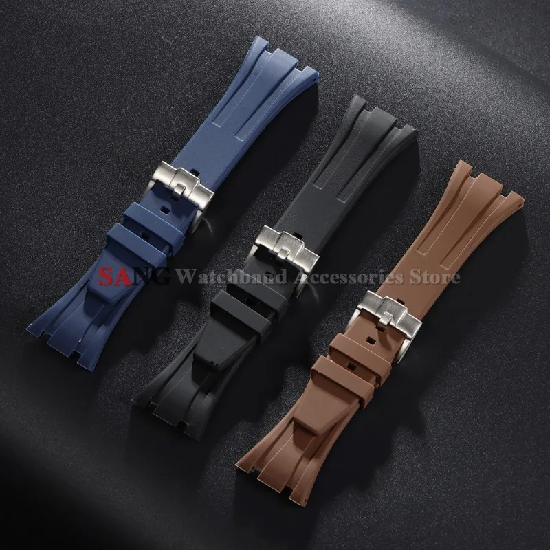 Premium Soft Silicone Rubber Watch Band - Men's Sports Diving Strap in Multiple Widths