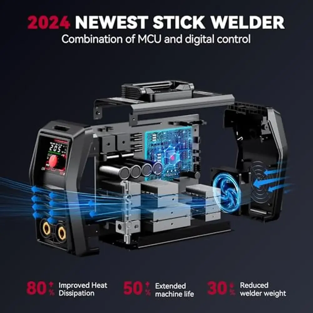 205A Welding Machine Stick Welder TIG MMA ARC/Lift IGBT Inverter Bluetooth Control LED Display Lightweight Design 2