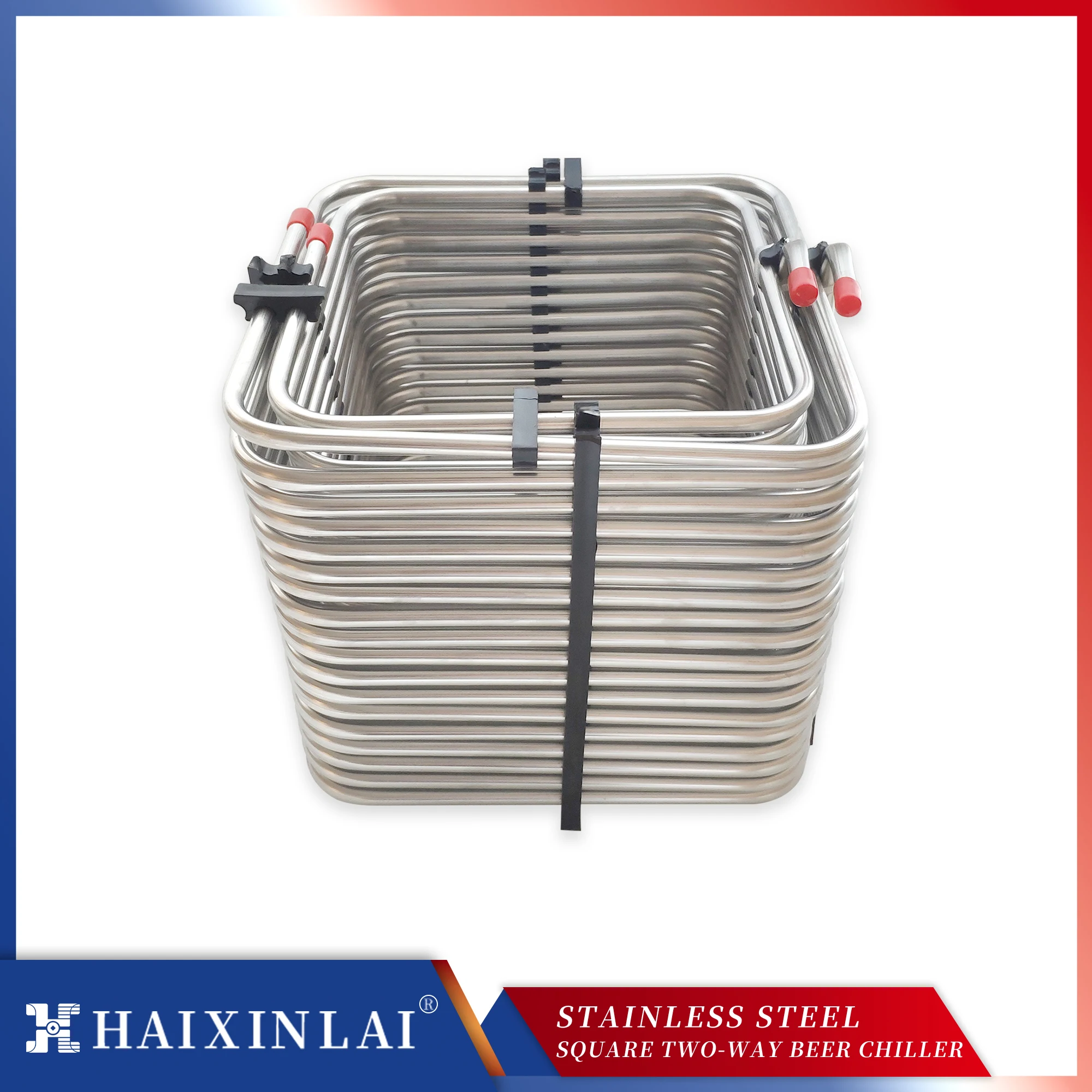 Square Two Way Cooling Coil Jockey Box Stainless Steel Coil 5/16"OD Tube Homebrew Draft Beer Cooler Bar Beer Machine Chiller beer cooler