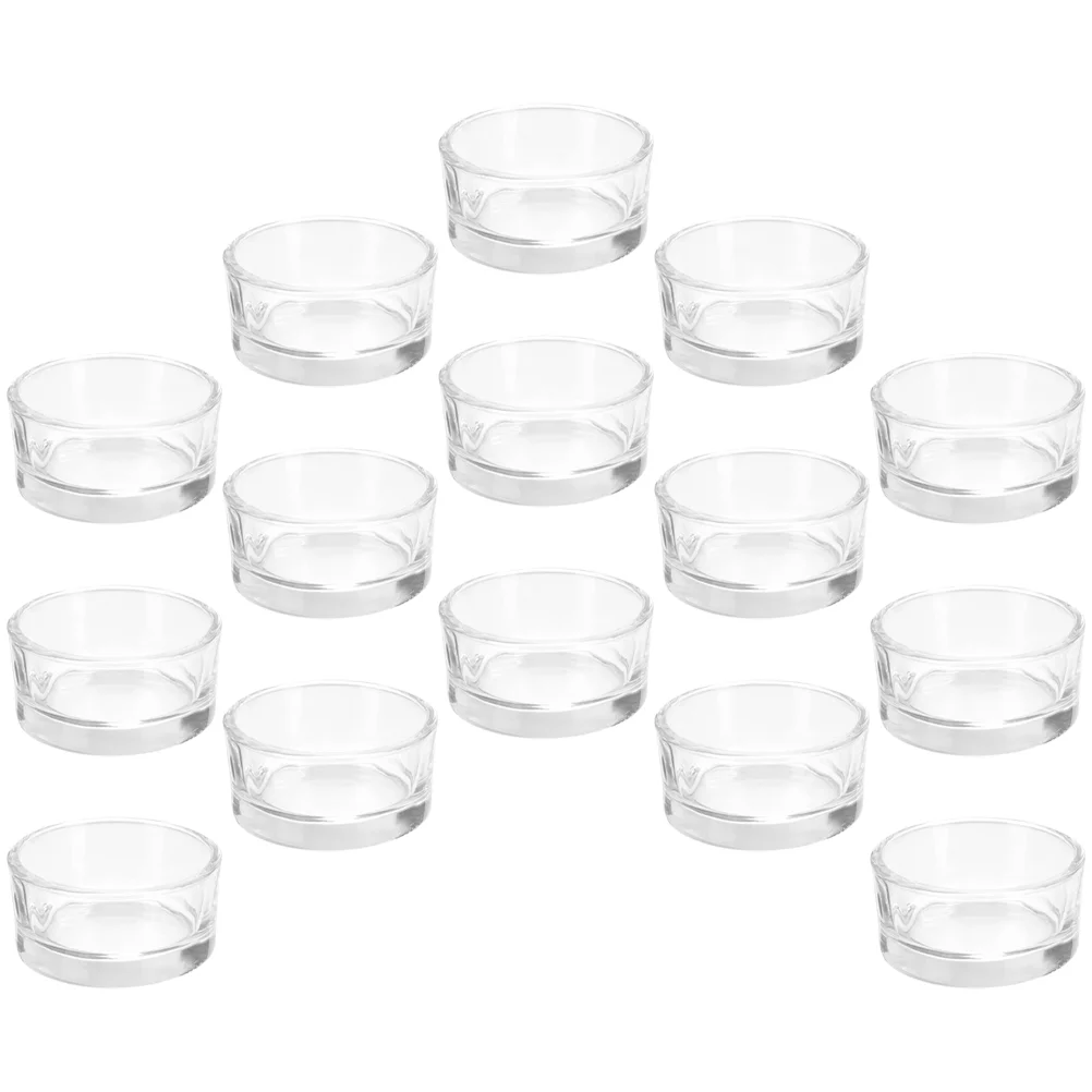 

15 Pcs Candlestick Creative Desktop Candleholder Glass Aromatherapy Cup Clear Container Christmas Decorations Making Jar