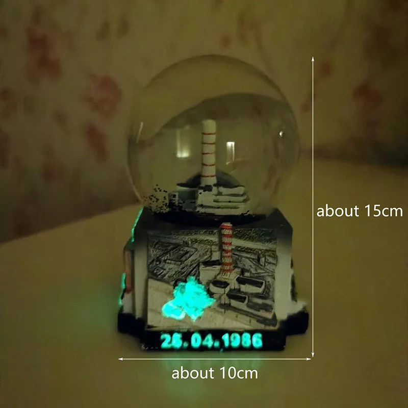 Chernobyl Snow Globe Ukrainian Nuclear Power Plant Tragedy In Pripyat Snow Globe Ornament 1PCS plush toy,nut spice grinder,ornament crafts,miniature figurines,resin ornaments,miniature ornament,3d printed toy,resin crafts,miniature duck figurines,robot doll