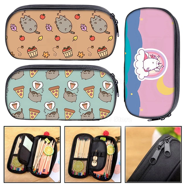 Pusheen Pencil Case Office & School Supplies Cartoon Cover Pencil Box Anime Pencil  Pouch Kid Pen Bag Student Stationery Gift - AliExpress