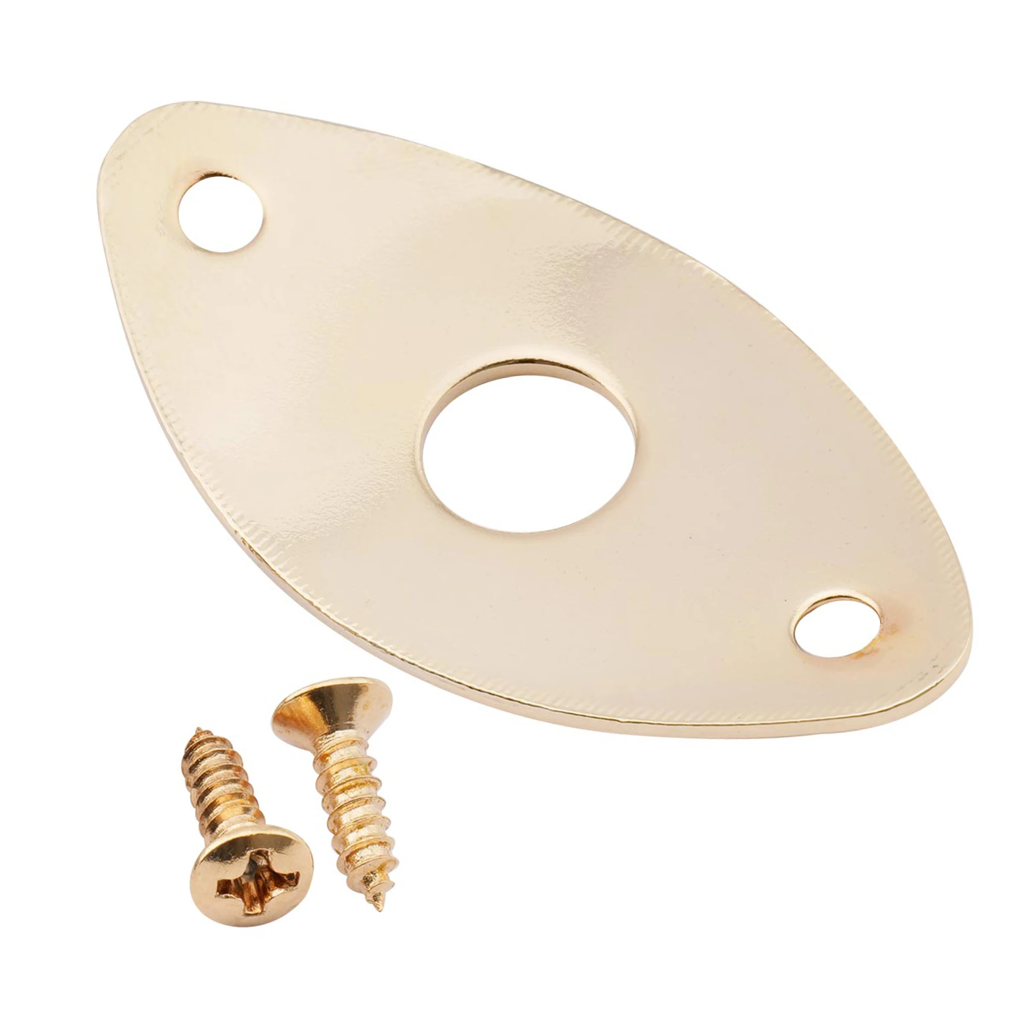 Musiclily Pro Steel gebogene ovale Klinkenplatte für E-Gitarren-Bass – Detail 11