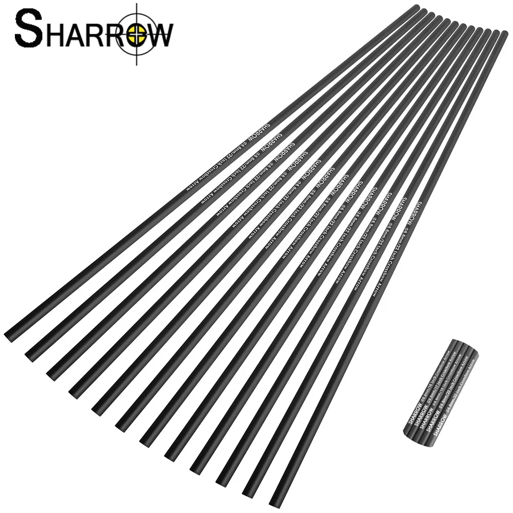 6/12/24 Pcs Mixed Carbon 1622 Inches Short Arrow Shaft Id 7.6mm Od 8.8mm Spine Arrows Diy