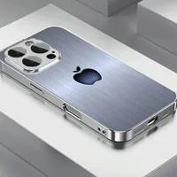 For iPhone Case for X/XS /XS MAX/XR / 11/12/13/14/15/16/17 Pro MAX Plating Silver “silver apple ” Toughened Glass Design