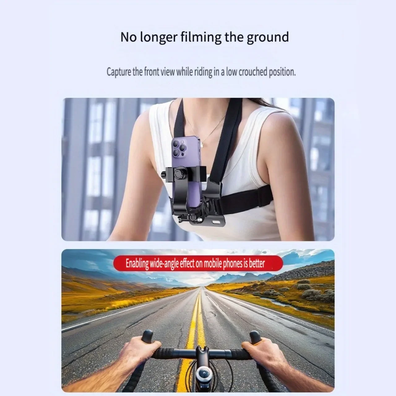 ProVlogger Chest Mount Harness-360&deg; Rotation, Adjustable, Universal Mobile Clamp for Immersive Video Recording
