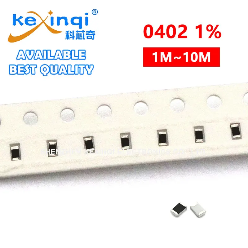 

200 шт./партия SMD 0402 резистор 1% 1/16 Вт Сопротивление 0R Ом 1 м-10 м 1 м 2,2 м 10 М 3,6 М 2,4 м 4,7 м 5,6 м