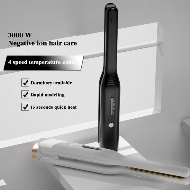 Ferro da stiro Mini piastra per capelli bigodino per capelli riscaldamento rapido ferro da stiro per barba piccolo ferro da stiro per piastra per capelli corti 6