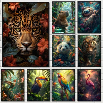 Tropical Jungle Animal Poster 1
