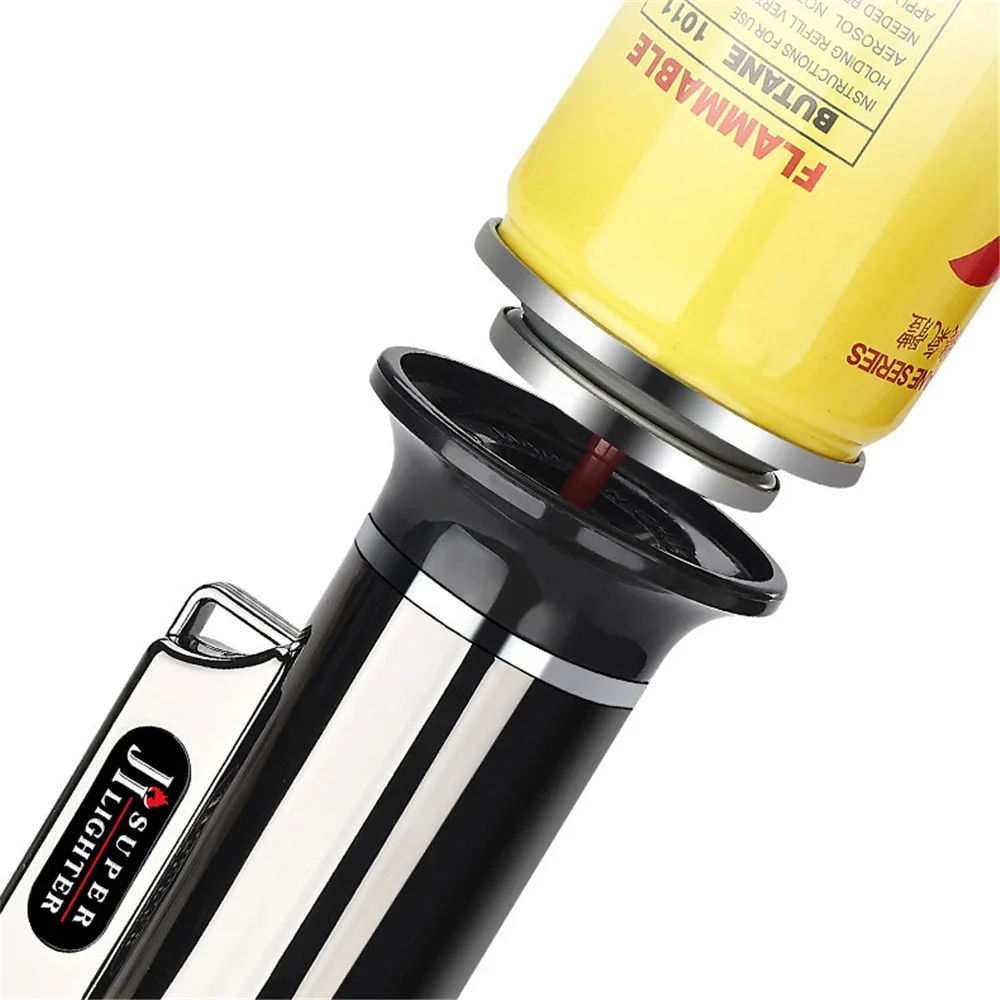 Metal Windproof Turbo Gas Lighters Welding Torch Kitchen Cooking Adjustable Flame Powerful Spray Gun Cigar Lighter For Men Gifts 5