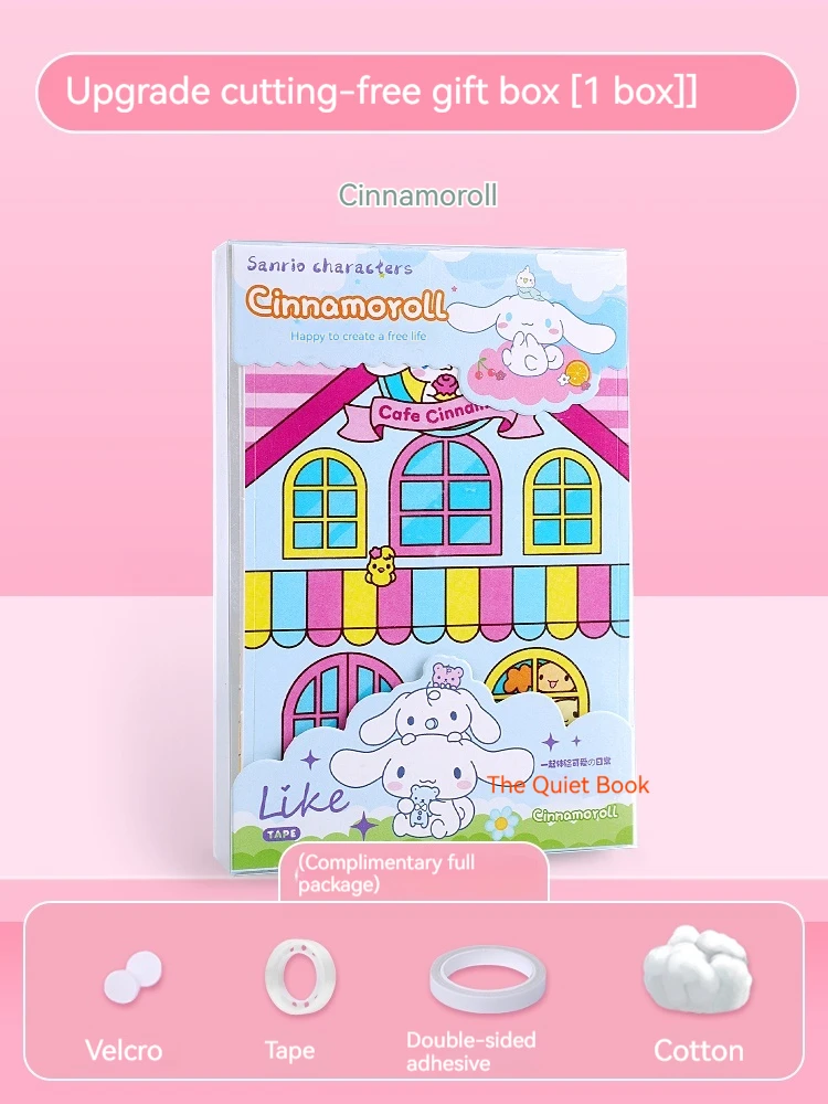 thumbnail image 1 of Sanrio My Melody Kuromi Quiet Book - Juguetes creativos hechos a mano para niños y niñas, sin cortar, juguetes de descompresión para adultos, regalo, 1 of 5