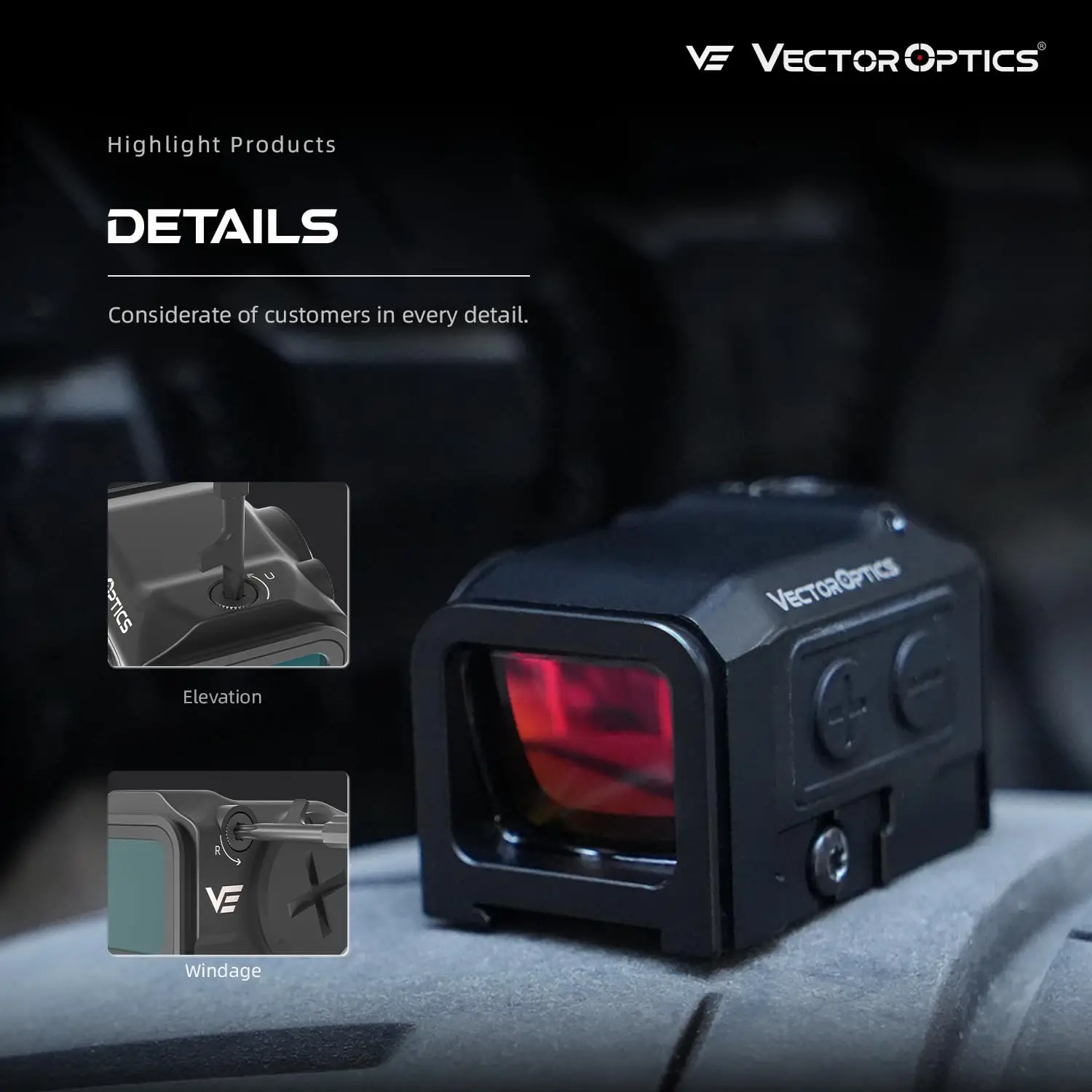 Vector Optics Frenzy Plus 1x18x22 Enclosed Red Dot Sight By