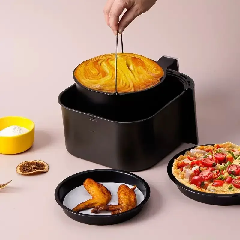 Multi Size Round Cake Pan Set Oven Safe Skillet Frying Basket With Handles Versatile Baking Roasting Accessory For Home Kitchen cake mold,baking pan,baking pan tray