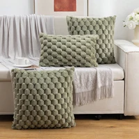 Green 45x45 Pineapple Turtle Pattern 3D Soft Plush Throw Pillowcase Cozy Plush Decor Pillow Cover Living Room Sofa Cushion Case 1