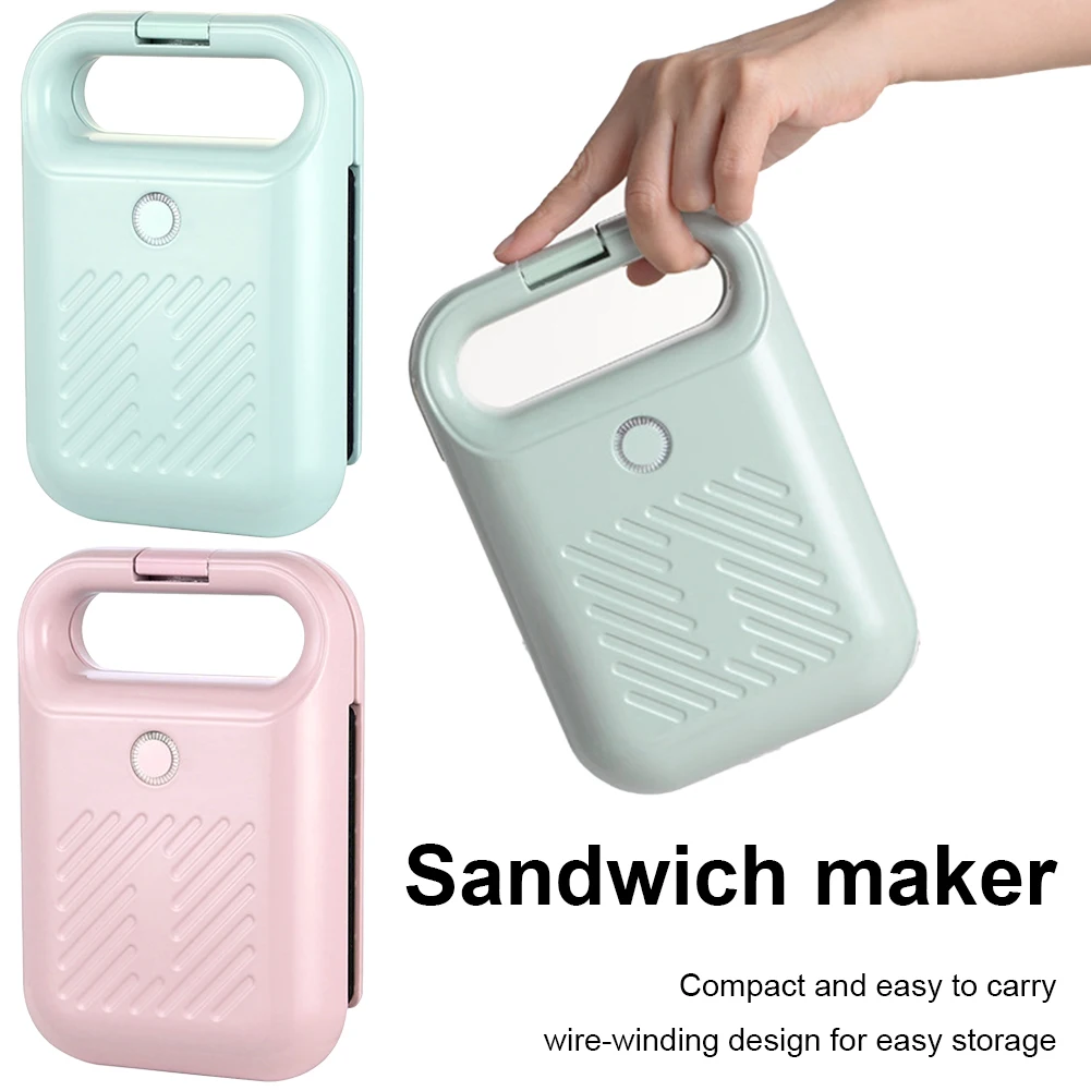 Portable Electric Sandwich Maker with Non-Stick Coating and Even Heating for Perfect Breakfast Creations at Home