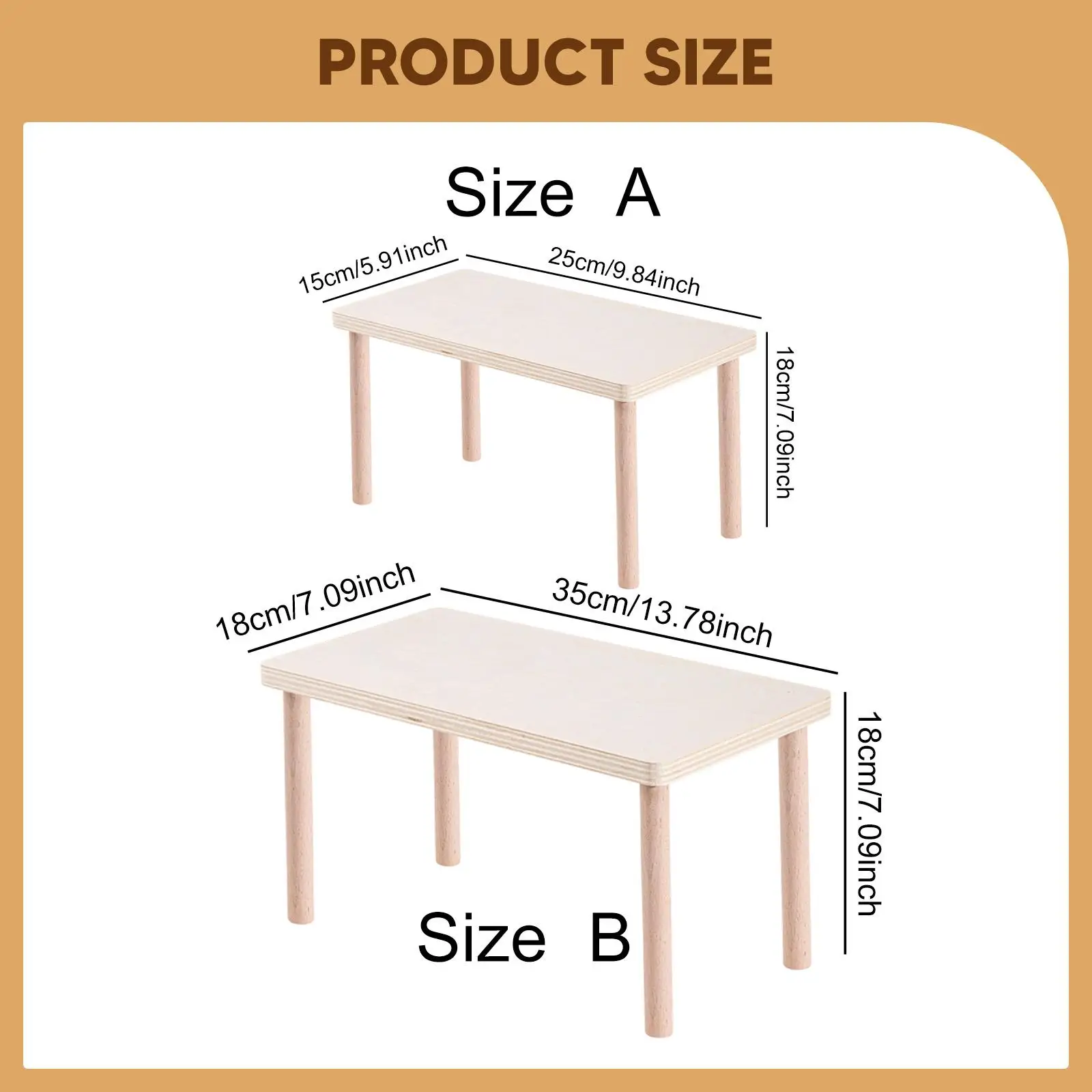 Hamster Play Platform, Cage Accessory, Stable Wooden Play Stand with Posts, for