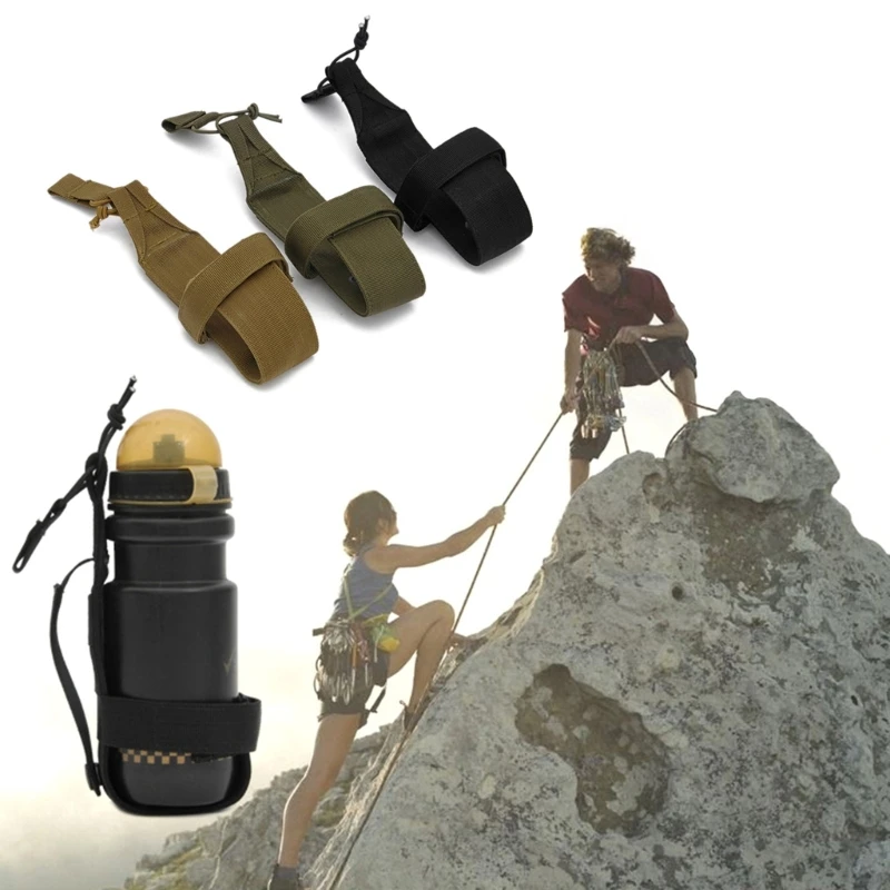 

Tactic Water Bottle Pouch Bag Belt Bottle Holder Bag Waterproof Bottle Carrier Adjustable Drawstring Webbing Bag Drop Shipping