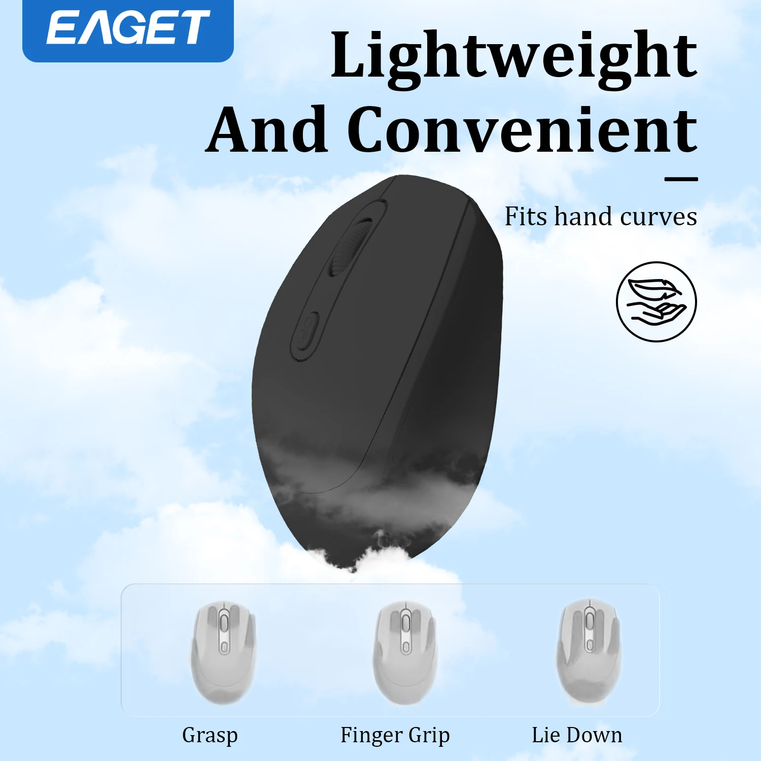 Wireless Mouse Optical Mouse Eaget Replaceable Battery 2.4G USB Three Levels DPl for Computer Laptop PC Mute