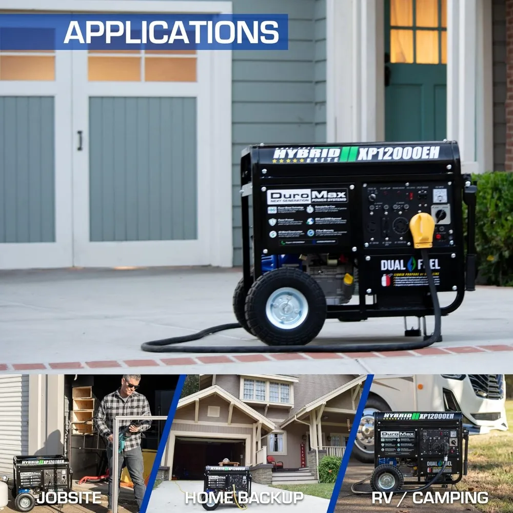 Generator-12000 Watt Gas or Propane Powered Home Back Up & RV Ready,