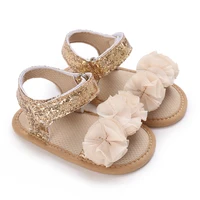 Summer Cute flower  Newborn Baby Shoes Non-slip Cloth Bottom Shoes For Girls Elegant Breathable Leisure Baby First Walking Shoes 2