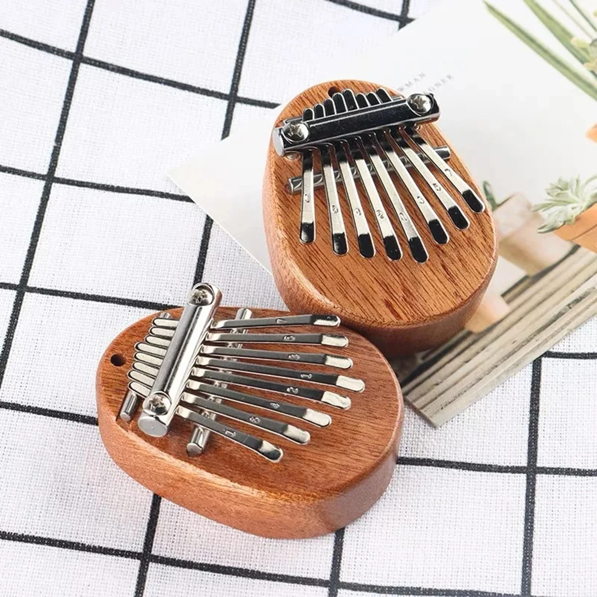 8 Key Mini Wooden Kalimba Exquisite Finger Thumb Piano Marimba Musical Good Accessory Pendant Gift mini wooden kalimba,wooden kalimba