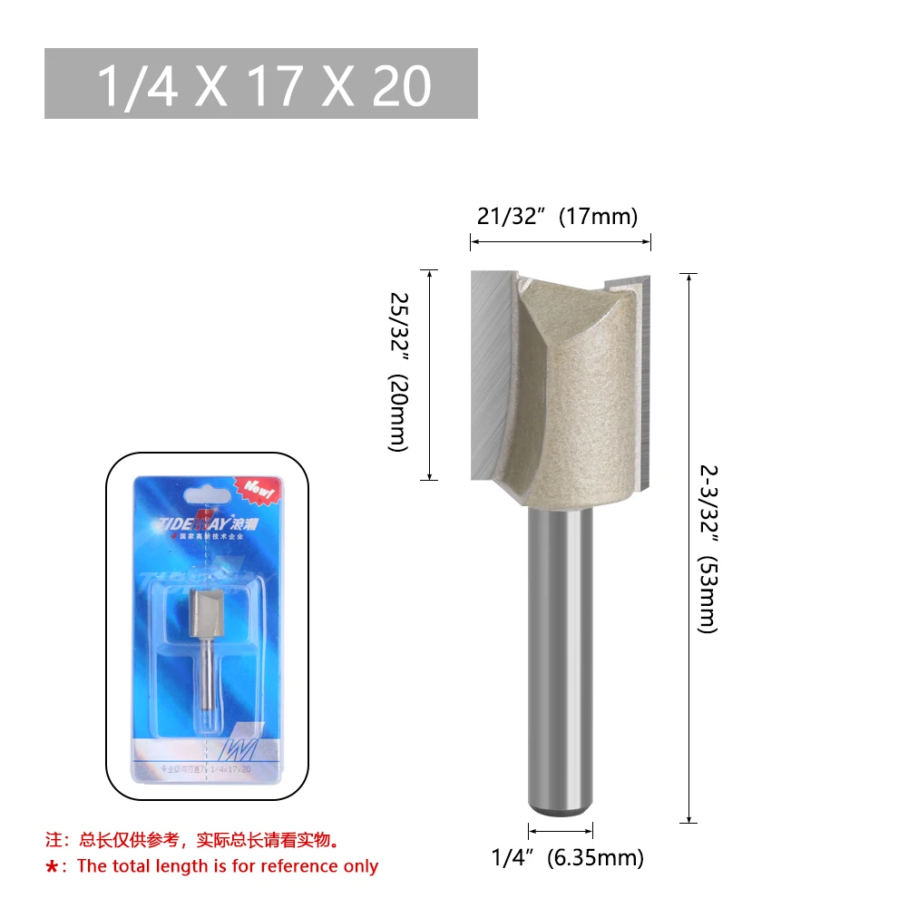 Tideway Straight Router Bits Schaft Doppel flöte Tauch fräser Hartmetall Holz bearbeitung Trimmen Schlitz werkzeug – Detail 14
