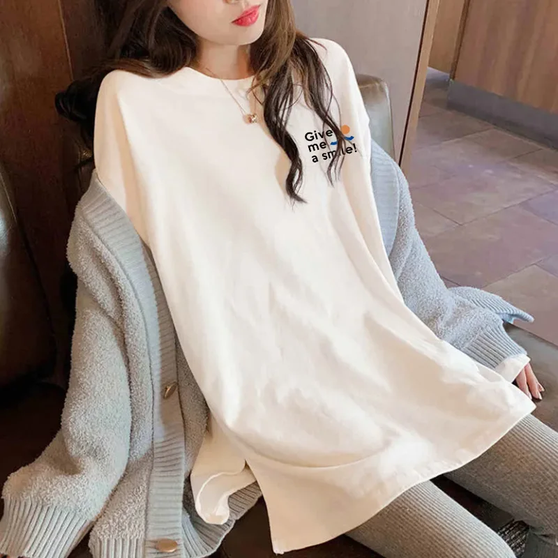 Winter Long Sleeve Cotton Nursing T-shirt Fashion Print Maternal Woman Breastfeeding Clothes Lactation Top Tees pregnancy 3