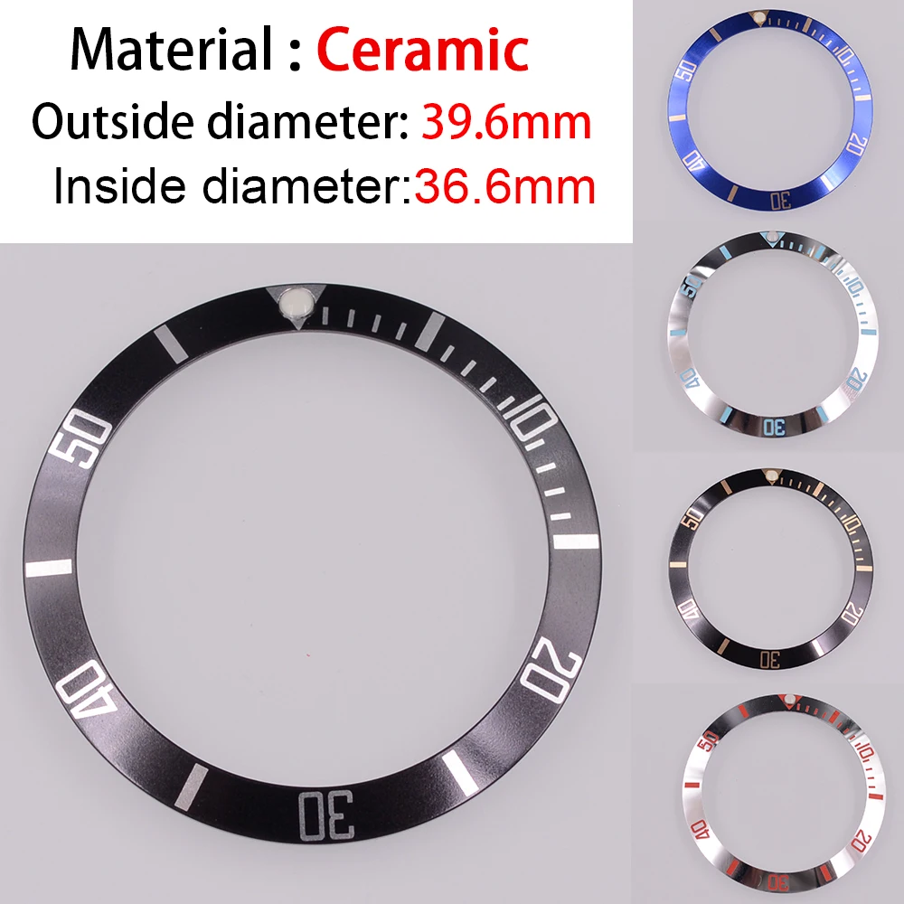 

DEBERT 39.6mm Watch Bezel fit for 41mm mens watch suitable for 41mm watch case flat bezel Watch parts