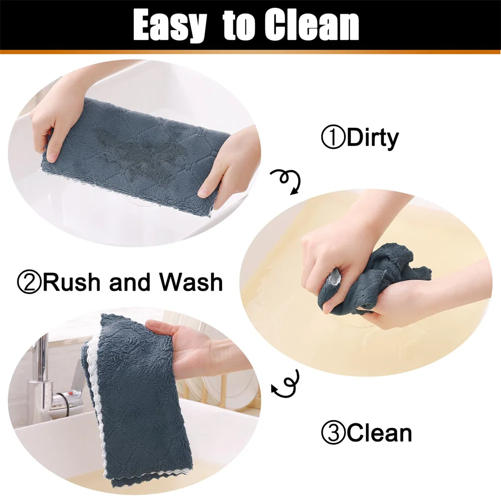 6pcs Microfiber Towel Absorbent Kitchen Cloth Wash Kitchen Clean Cloth Soft Lint Free Dish Household Wash Towel kitchen towel microfiber dish cloths cleaning cloth microfiber towel microfiber wash towel dish cleaning cloth microfiber dish cloth towel cleaning cloth dish cloth