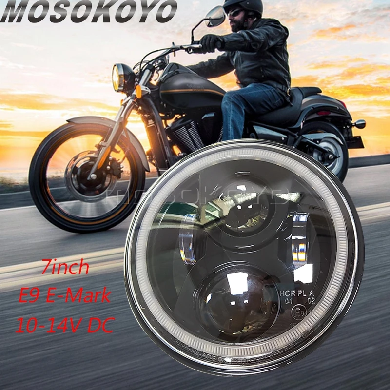 Headlight 2xオートバイLED Kawasaki Vulcan 2000 1600 1500 800 500のドライビング
