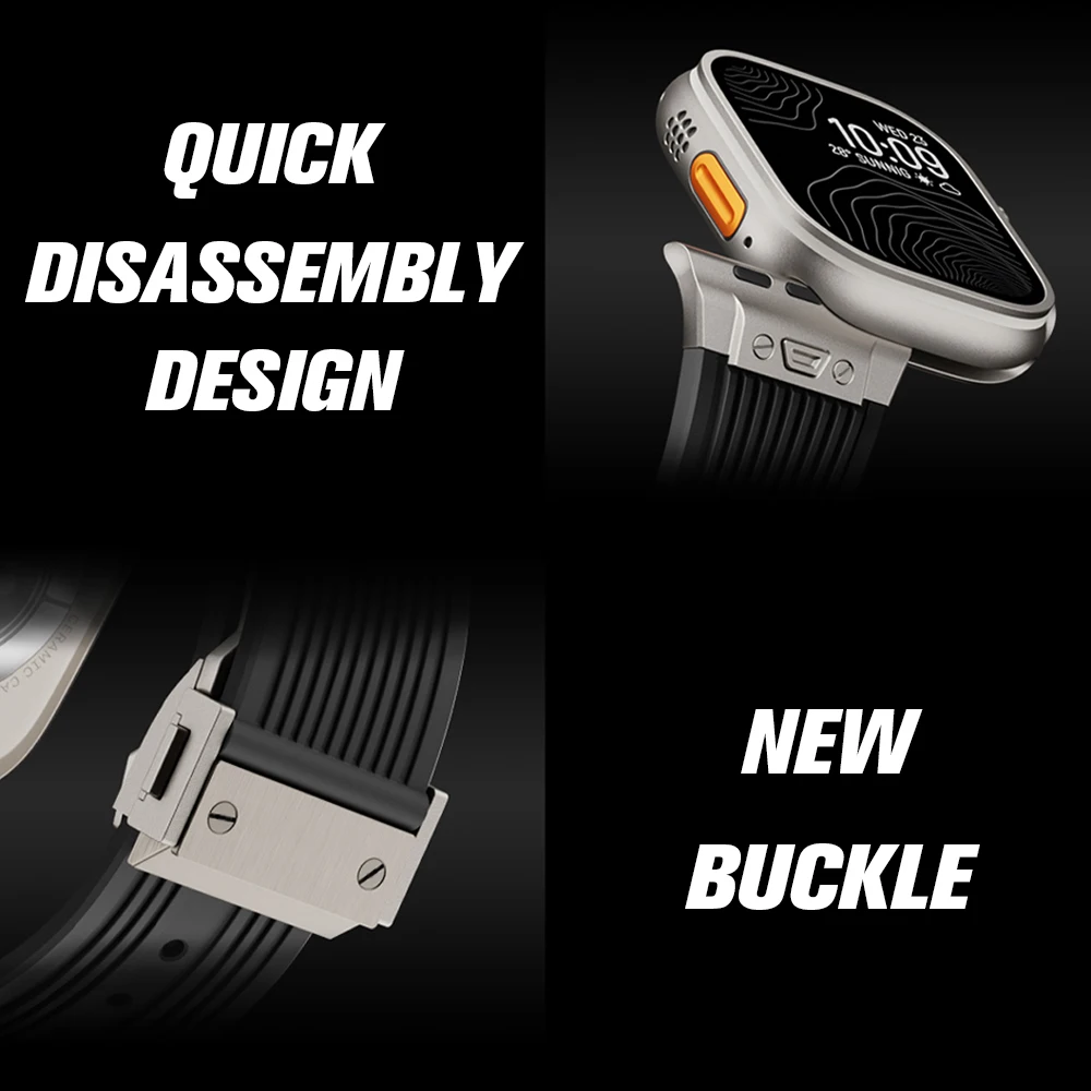 Silicone Sports Strap for Smartwatch - Durable Rubber Band Bracelet