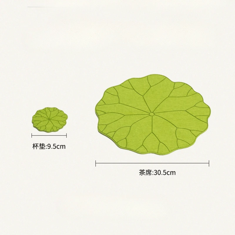New Chinese cotton and linen lotus leaf coaster coaster home kitchen insulation mat storage mat tea