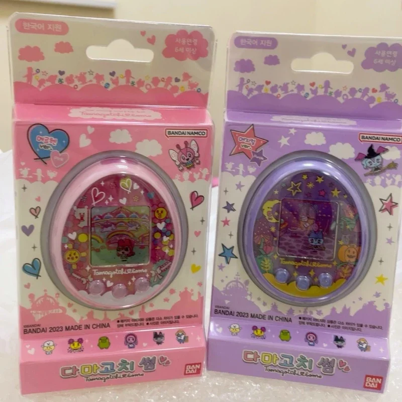 

Оригинальная Bandai Tamagotchi, фиолетовая, розовая электронная фотография, Корейская версия, развивающая детская игрушка, сборная детская игрушка, подарок