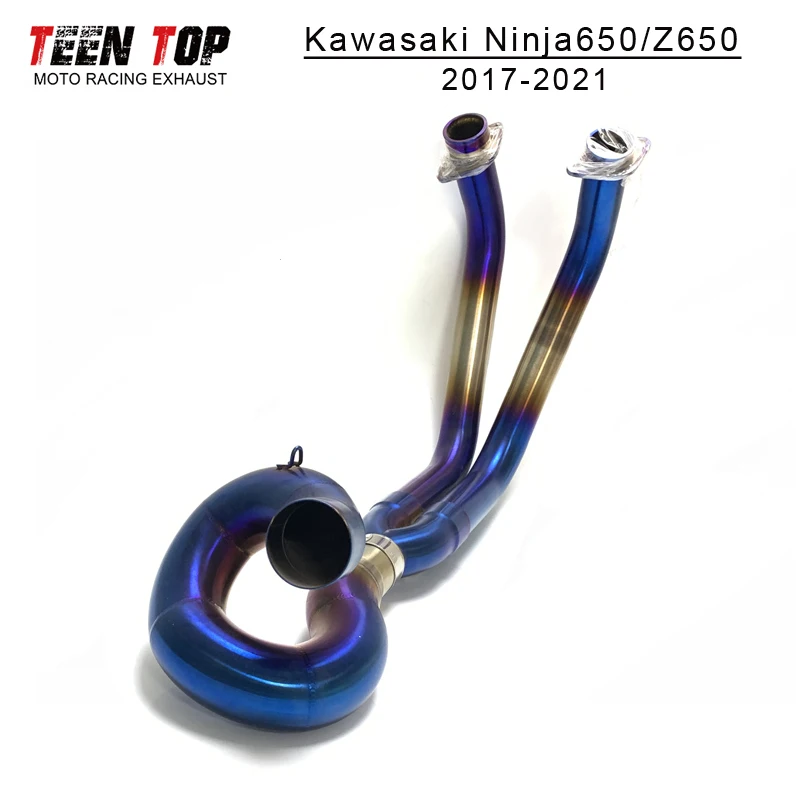 Motorcycle Exhaust Front Link Pipe For Kawasaki Z650 Ninja650 Exhaust Pipe 2017-2021 51mm Motobike Escape Moto Tube - Image 5